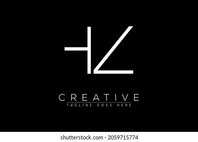 Initial hz, zh, z, h minimal monogram vector logo for business restaurant spa beauty saloon technology