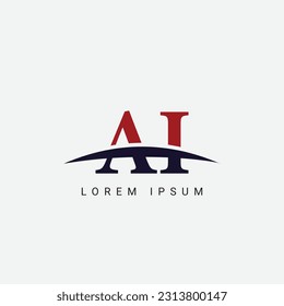Plantilla vectorial de diseño de logotipo de carta AI, símbolo gráfico para identidad empresarial