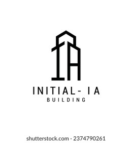 Initial IA letter Logo Design vector Template