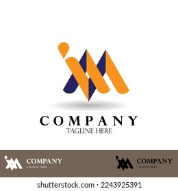 initial IAM logo design for business and company