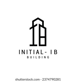 Initial IB letter Logo Design vector Template