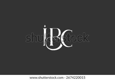 Initial IBC letter logo design. Elegant Monogram Logo Design with Decorative Elements and Typography