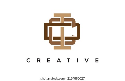 initial ICD letters Monogram Logo. Creative Modern  Letters icon vector Illustration.