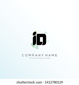 Initial ID abstract logo design vector.