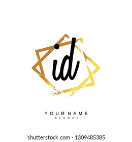 Initial ID handwriting logo vector