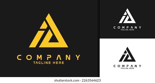 Initial ID IA IB logo design for company, business, and brand identity	