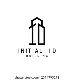Initial ID letter Logo Design vector Template