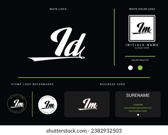 Initial Id Logo, Minimalist id di Logo Letter Vector For Your Finance or Business
