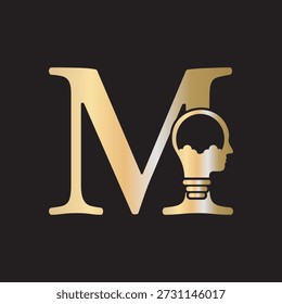 Ideia inicial Logotipo combinado com a letra M modelo vetorial
