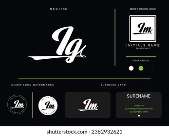 Initial Ig Logo, Minimalist ig gi Logo Letter Vector For Your Finance or Business