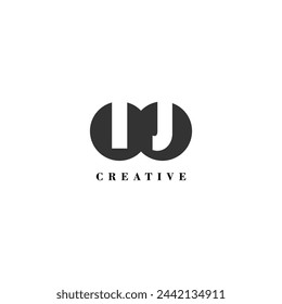 Initial IJ company creative label trendy idea brand