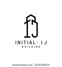 Initial IJ letter Logo Design vector Template