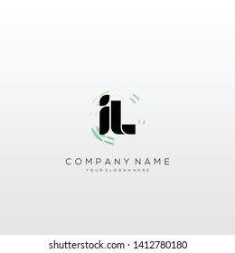 Initial IL abstract logo design vector.