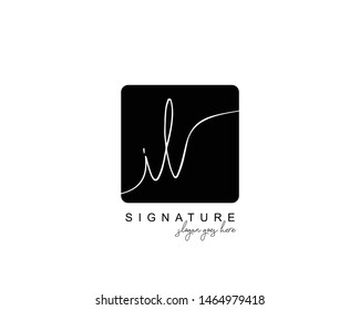 Initial IL beauty monogram and elegant logo design, handwriting logo of initial signature, wedding, fashion, floral and botanical with creative template.