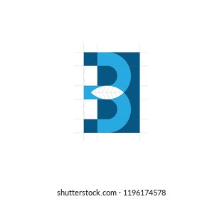 initial illustration of letter b vector logo