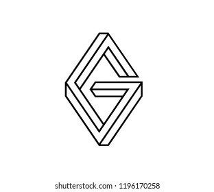initial illustration of letter g vector logo