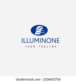 I initial illustration logo design