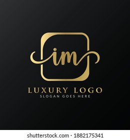 Initial IM letter Logo Design vector Template. Abstract Luxury Letter IM logo Design