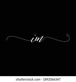 Initial IM logo handwriting business illustration fashion simple