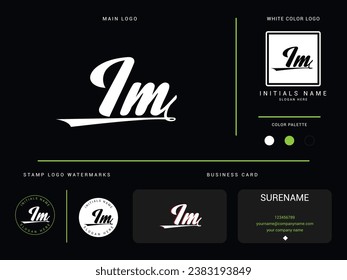 Initial Im Logo, Minimalist im mi Logo Letter Vector For Your Finance or Business