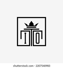Logotipo inicial de la firma de leyes de E/S y vectores de plantilla de diseño de iconos