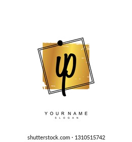 Initial IP handwriting logo vector