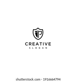 initial IP or PI letter logo vector monogram	