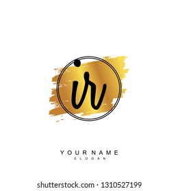 Initial IR handwriting logo vector