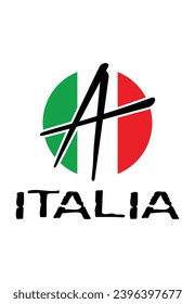  initial A italia vector logo design