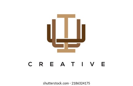 initial IUU letters Monogram Logo. Creative Modern IUU Letters icon vector Illustration.