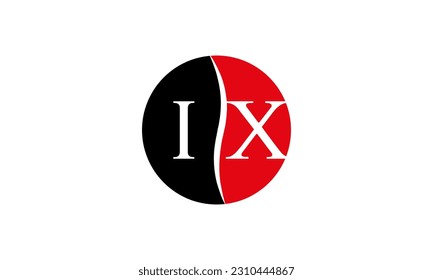 Logotipo inicial de la IX letra con plantilla de vectores gráficos de diseño Swoosh para identidad de empresa y empresa.