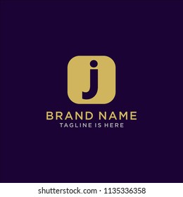 Initial J abstract logo template vector