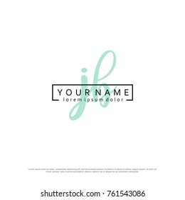 Initial J & B elegant logo template vector