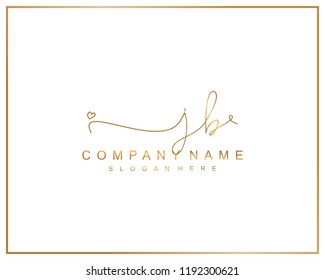 Plantilla de logotipo de escritura a mano J inicial vectorial