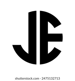 Initial J and E Logo Design in a Circular Shape