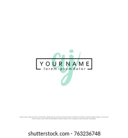 Initial A & J elegant logo template vector