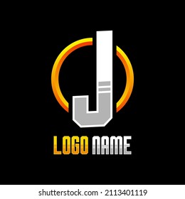 Initial J Gaming Logo Design Template Inspiration, Vector Illustration.