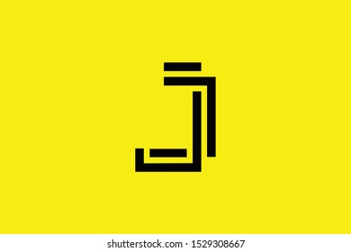 Initial J JJ modern monogram and elegant logo design, Professional Letters Vector Icon Logo on black background.