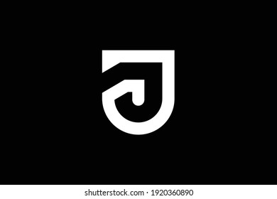 Initial J JJ modern monogram and elegant logo design, Professional Letters Vector Icon Logo on black background.