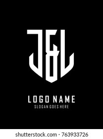 Initial J & L abstract shield logo template vector