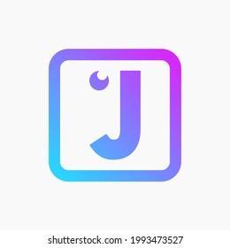 Initial J Letter Logo Design Vector Template. Creative icon Illustration.