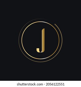Initial J Letter Logo With Gold Color Luxury Concept. J Logo Design Modern And Premium Logo Template For Beauty, Fashion, Luxury, Spa And Cloth Brand