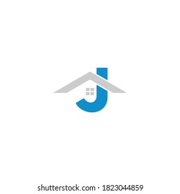 Diseño inicial del logotipo J para vivienda, vivienda e inmuebles