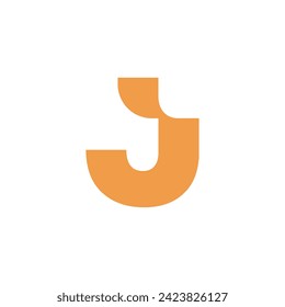 Initial J logo usable for business technology logo in the form of data. Network connection icon, share symbol design vector