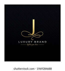 Initial J Luxury Letter Logo Design , Elegance Wedding Initial Monogram