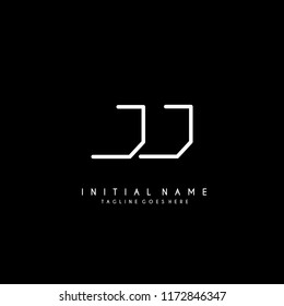 Initial J J minimalist modern logo identity vector