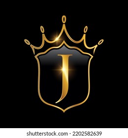 Initial J Monogram Alphabet Crown Royal Stock Vector (royalty Free 