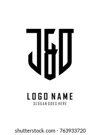 Initial J & O abstract shield logo template vector