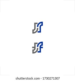  initial J R letter logo modern design