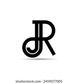 Initial J R Logo in Modern and Black Style. Simple and Sophisticated Logo.